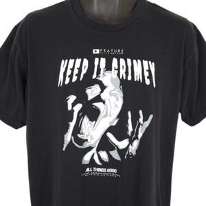 Keep It Grimey T Shirt Mens Size XL Black Feature All Things Good Made In USA